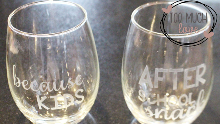 How to do Glass Etching With the Help of Your Cricut - Too Much Love
