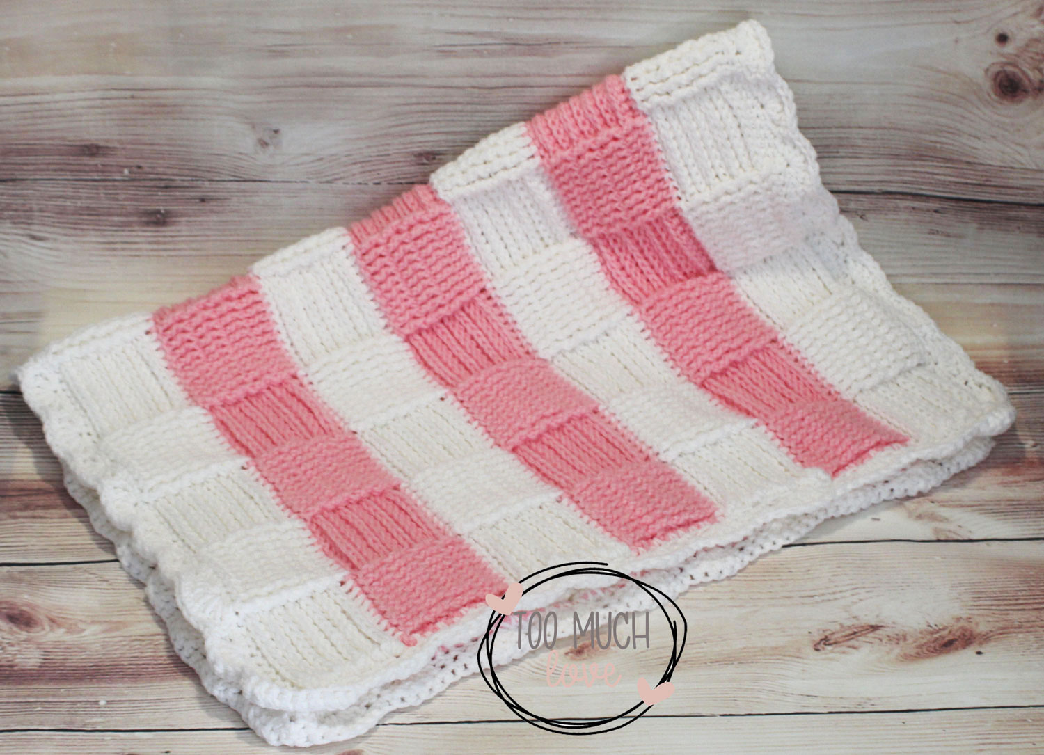 How To Crochet A Basket Weave Baby Blanket | Free Pattern - Too Much Love