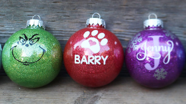 Easy DIY Glitter Ornaments Including A Grinch Ornament! - Leap of